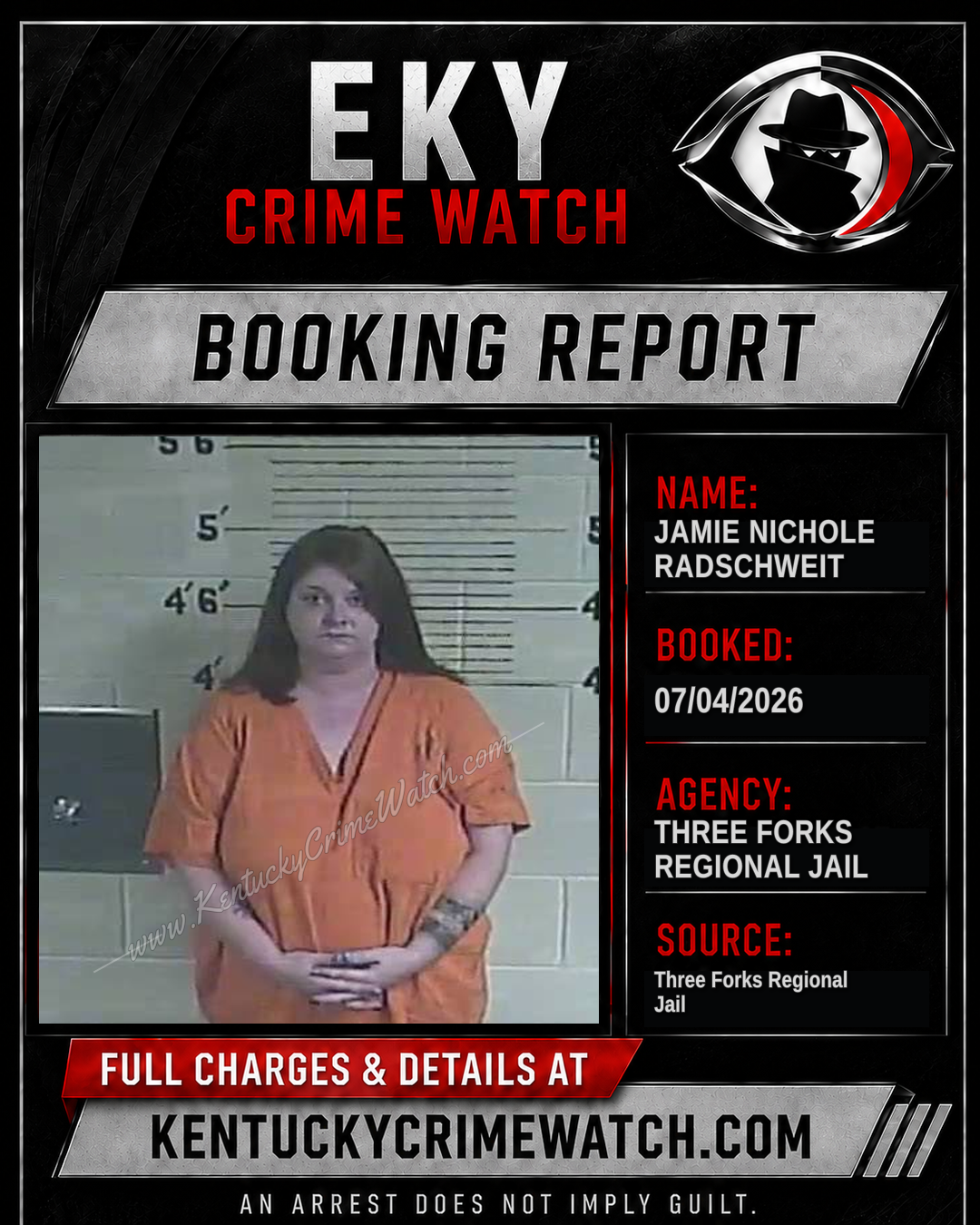 Jamie Nichole Radschweit booking image