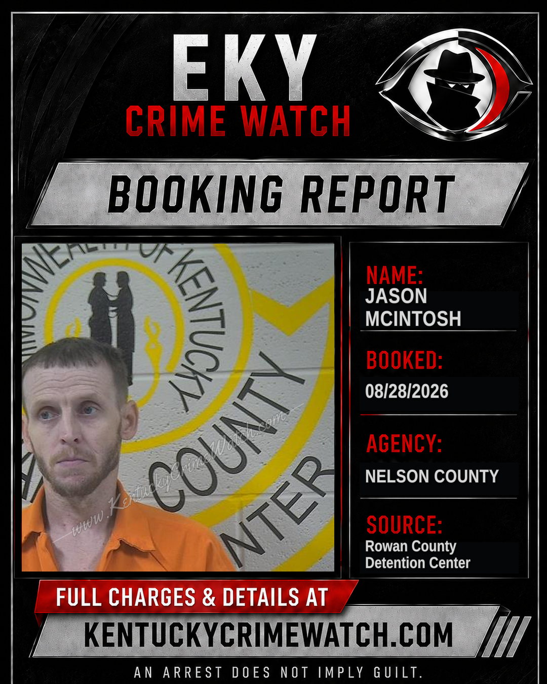 JASON MCINTOSH booking report card