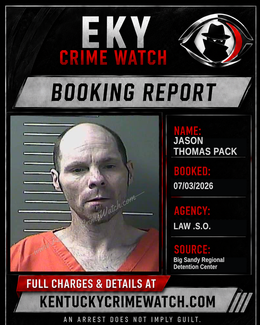 JASON Thomas PACK booking report card