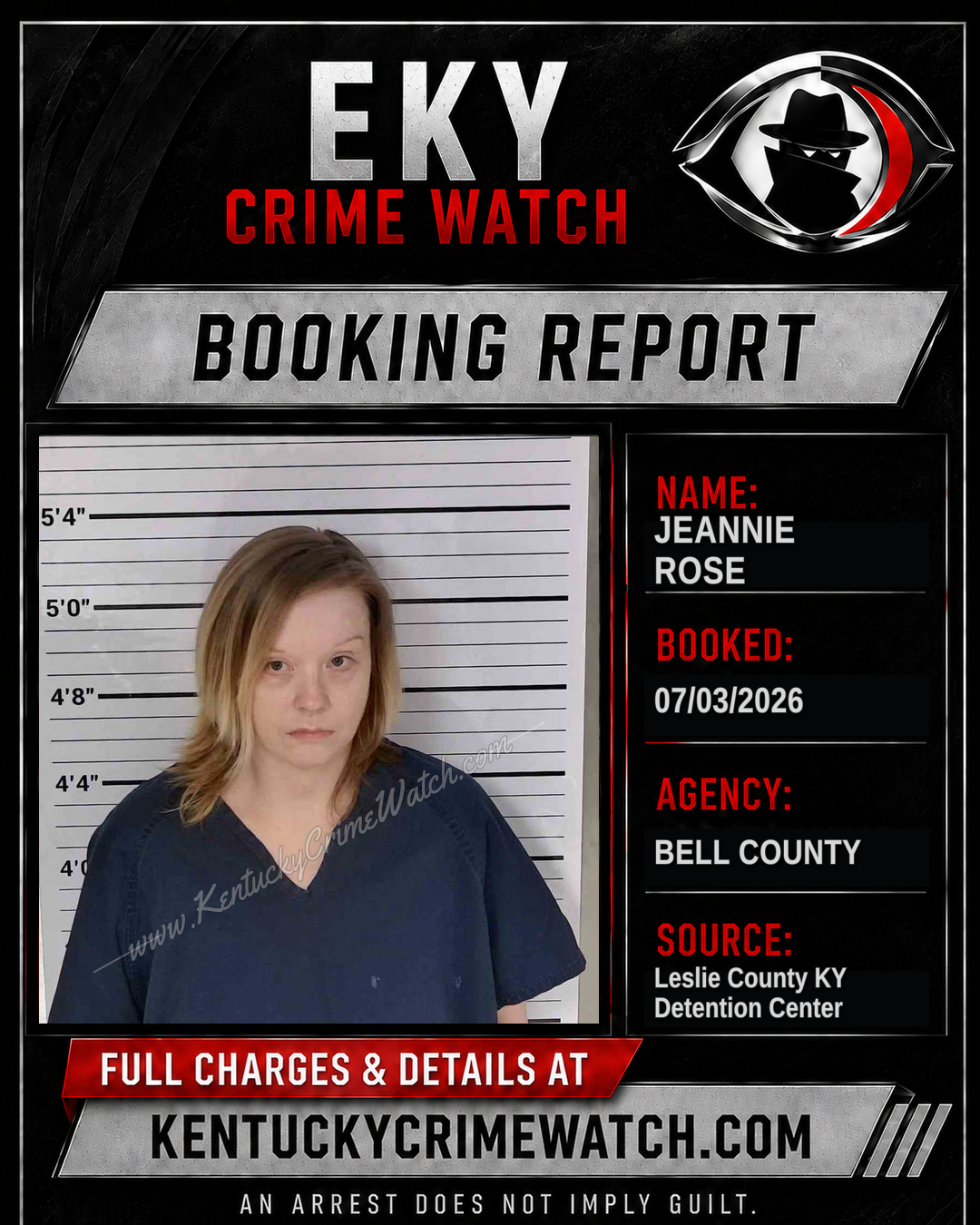 JEANNIE ROSE booking image