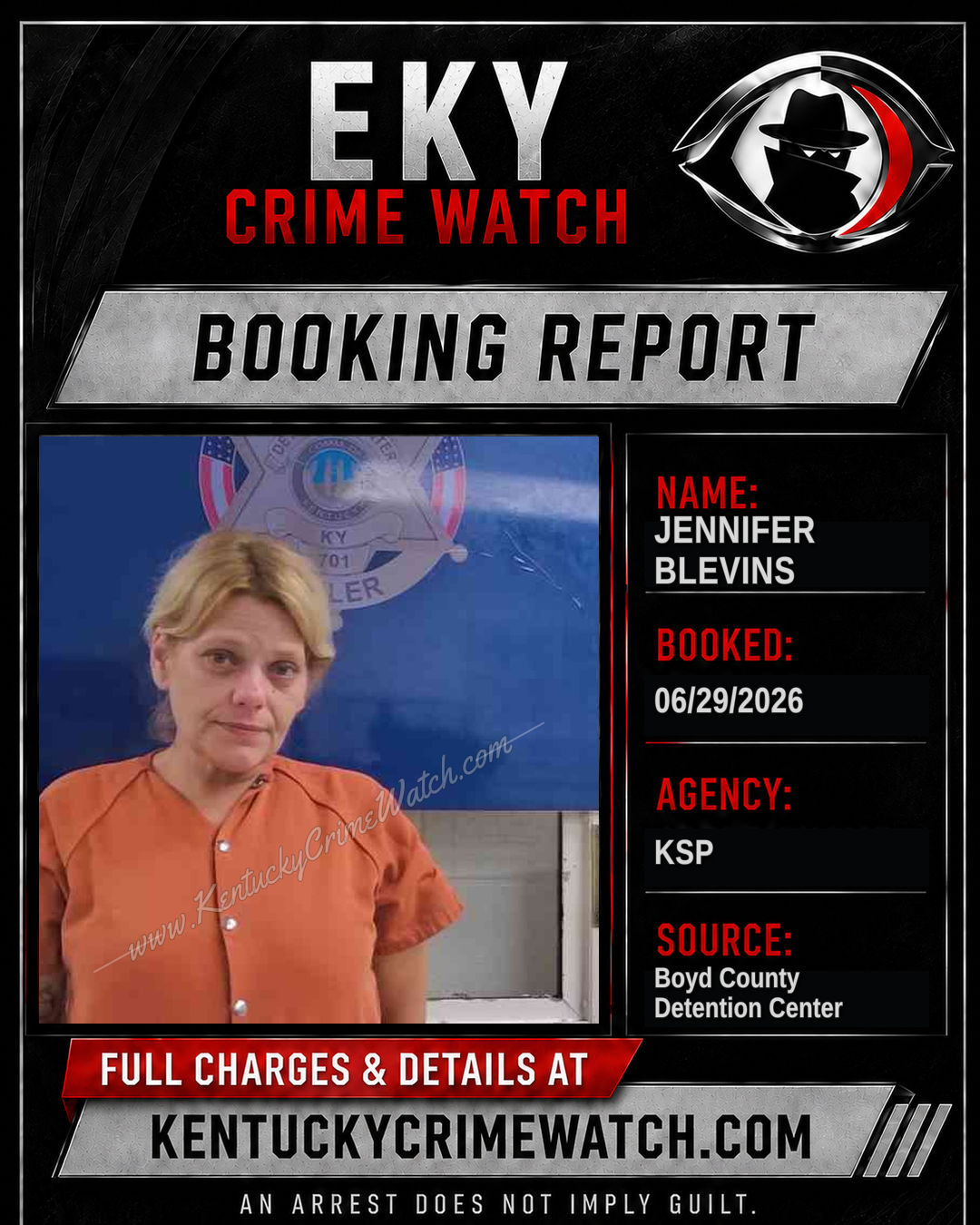 JENNIFER BLEVINS booking image