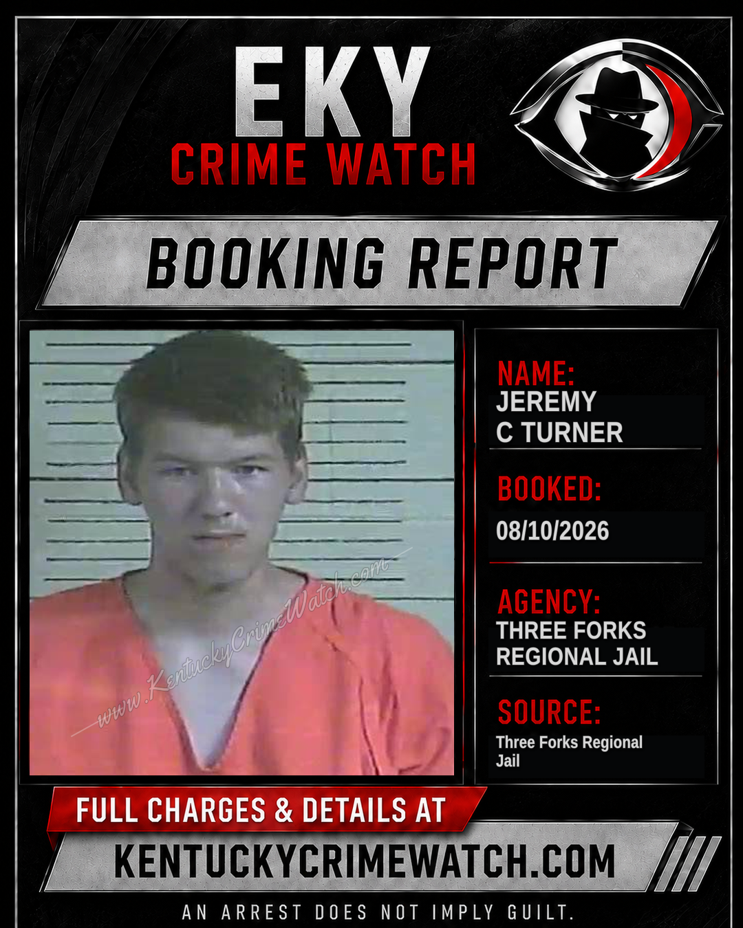 Jeremy C Turner booking image