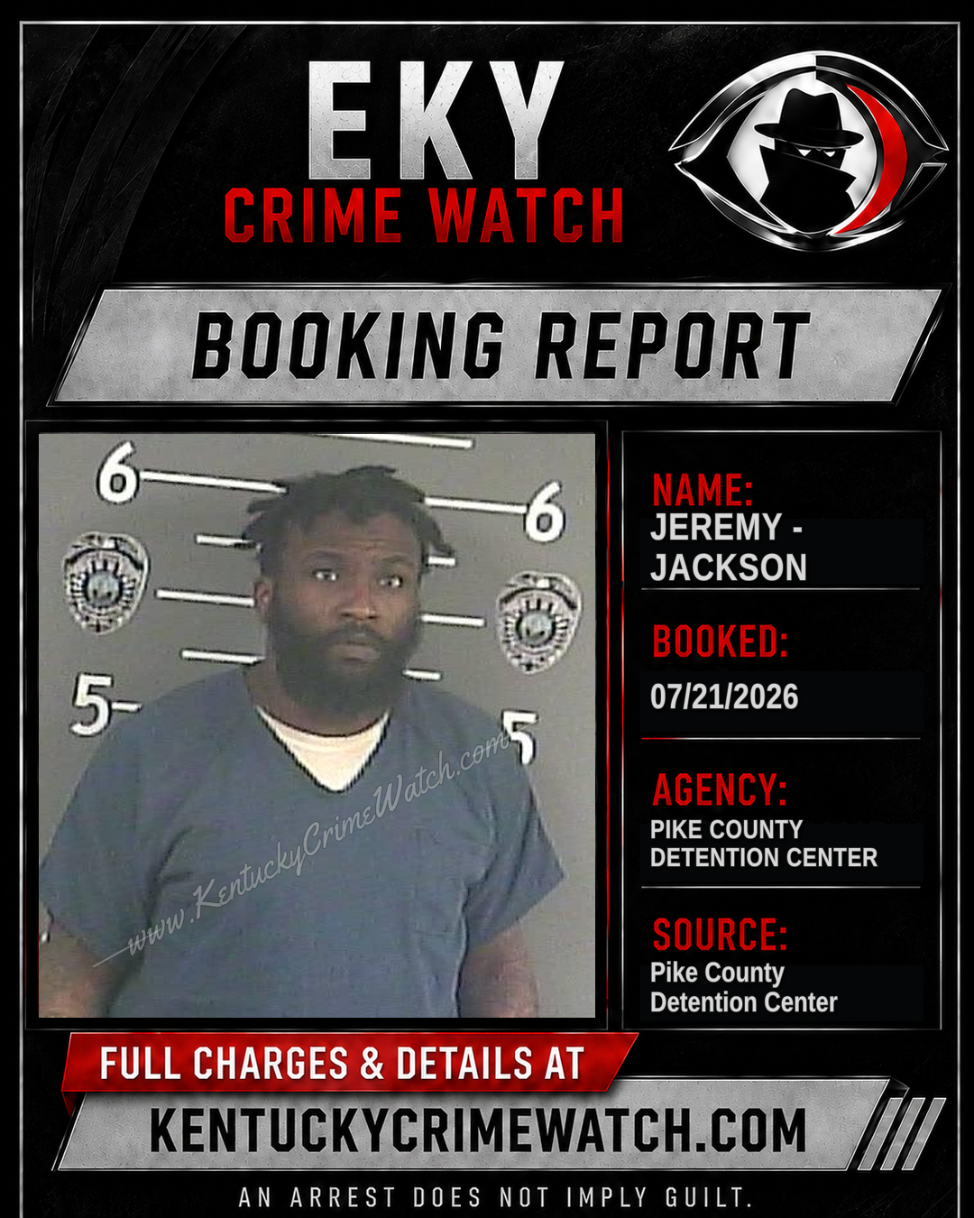 JEREMY - JACKSON booking report card