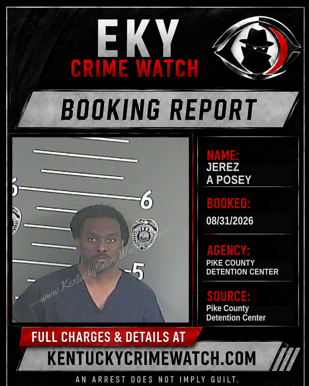 JEREZ A POSEY booking report card