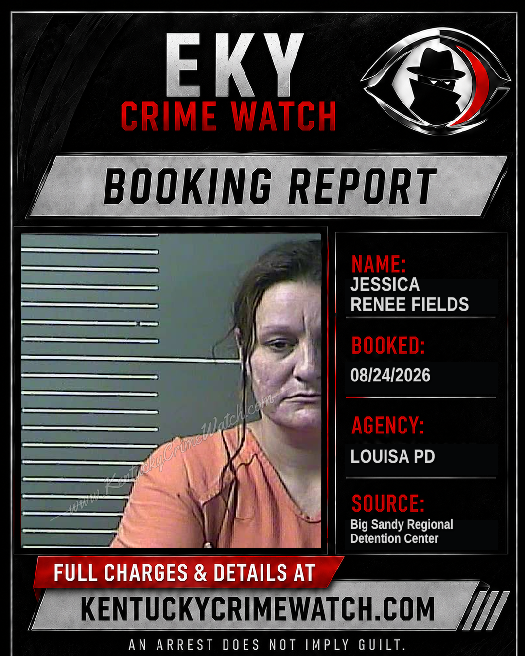 JESSICA RENEE FIELDS booking report card