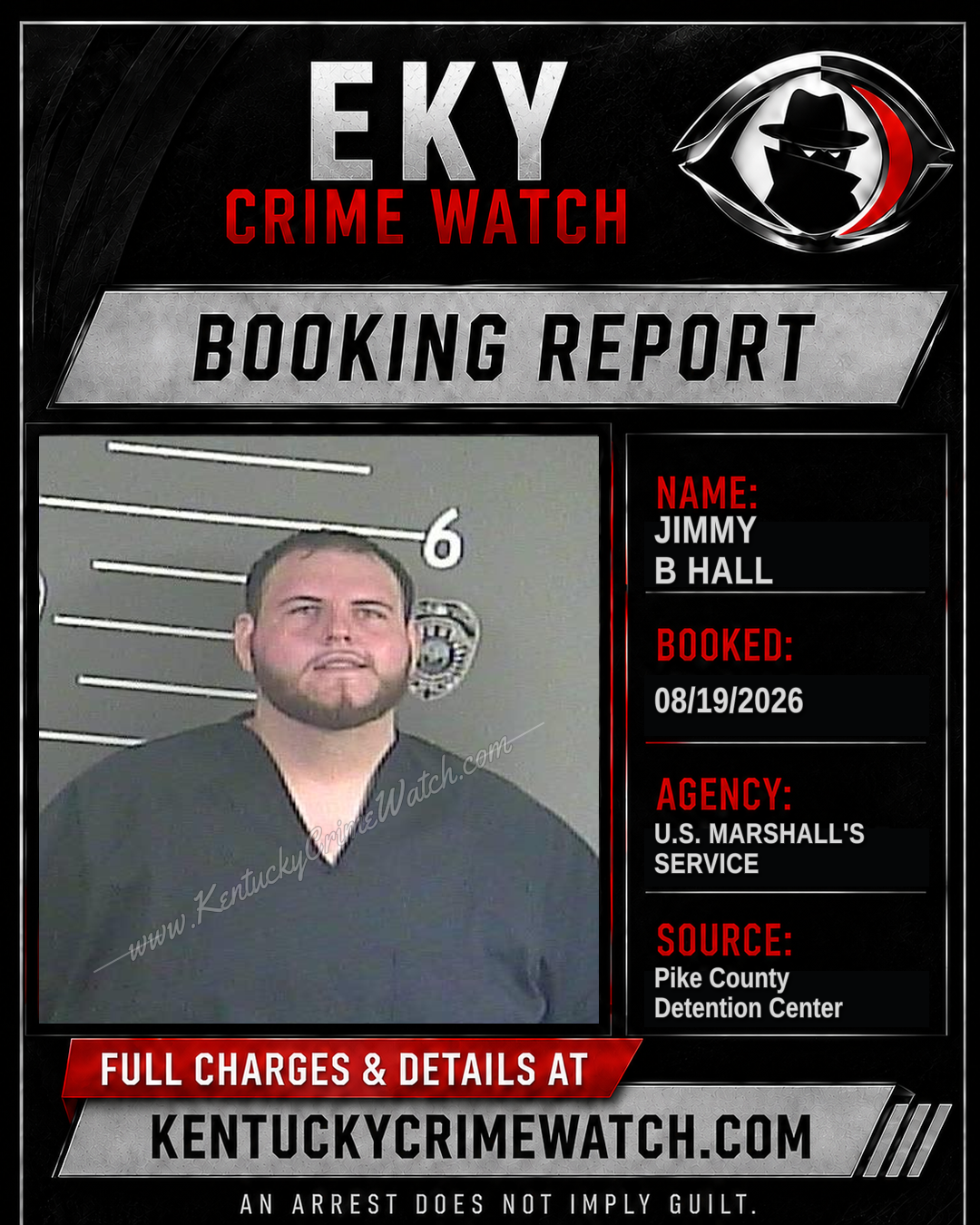 JIMMY B HALL booking report card