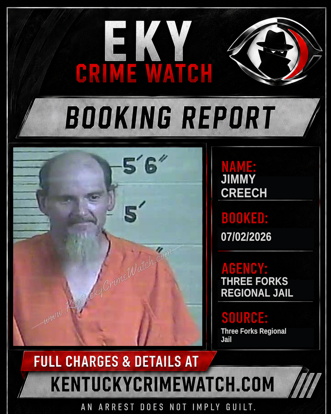 Jimmy Creech booking image
