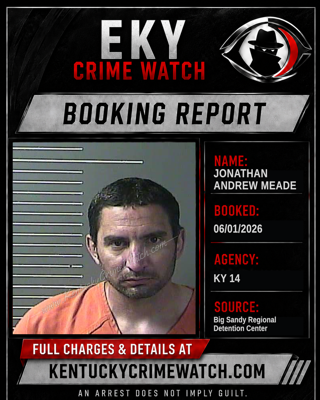 JONATHAN ANDREW MEADE booking report card