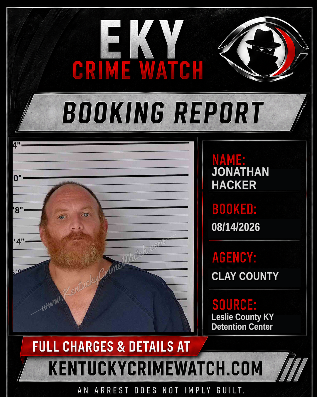 JONATHAN HACKER booking report card