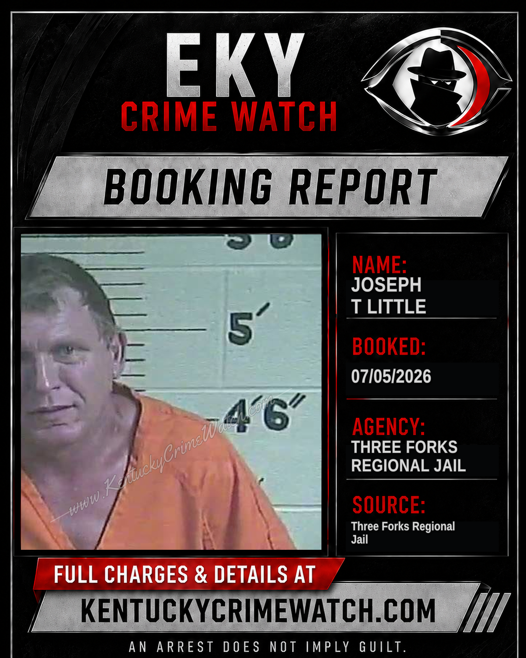 Joseph T Little booking report card