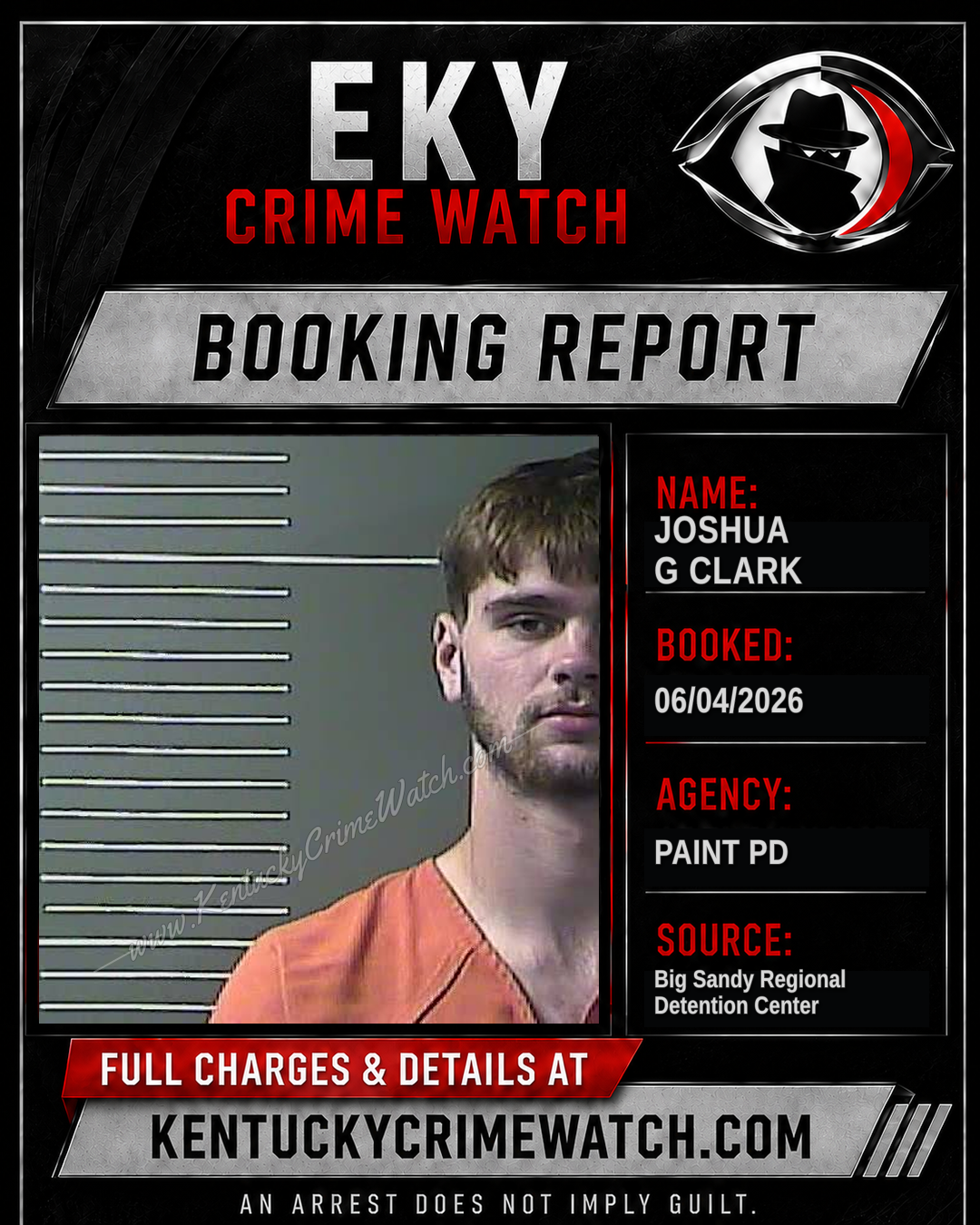 JOSHUA G CLARK booking image