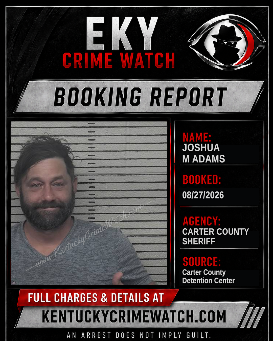 JOSHUA M ADAMS booking image
