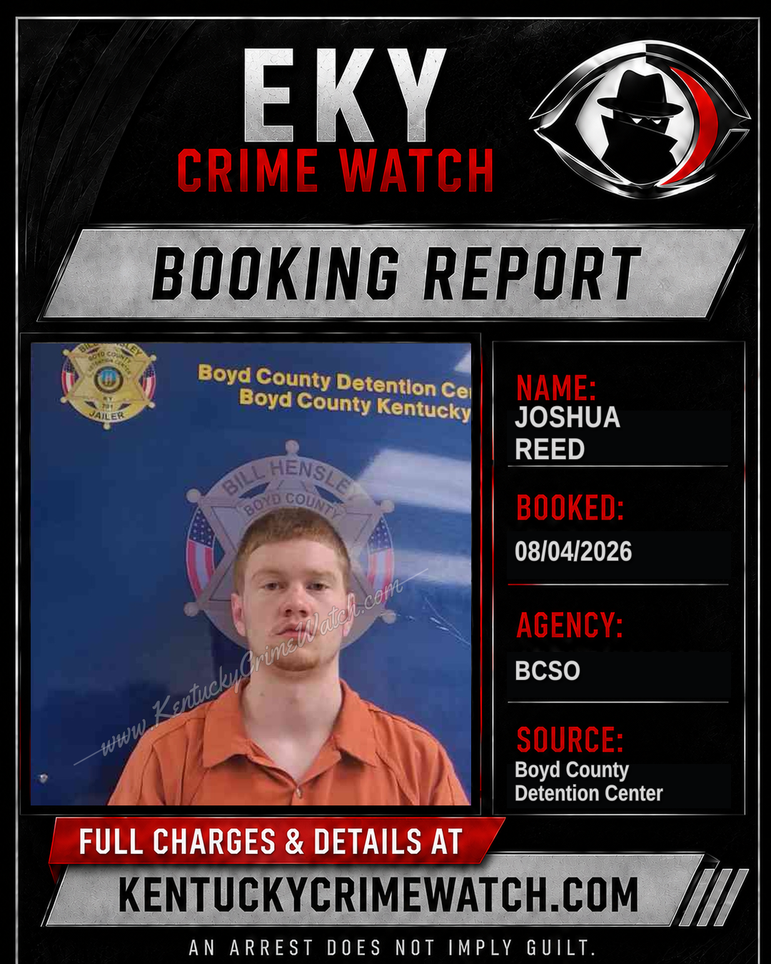 JOSHUA REED booking image