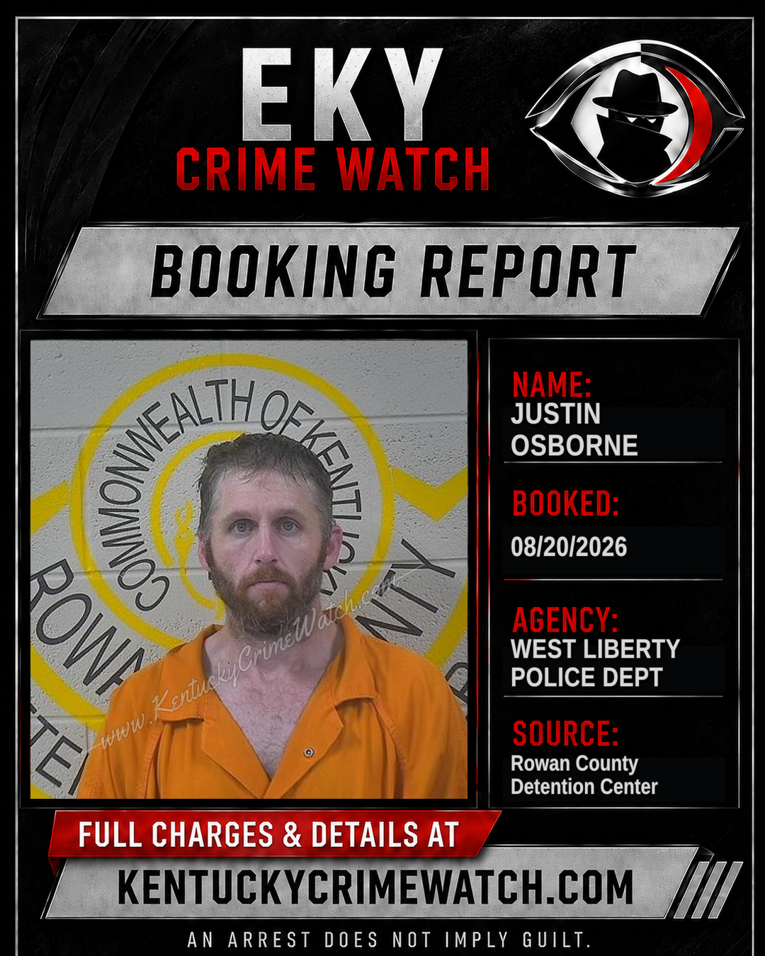 JUSTIN OSBORNE booking image