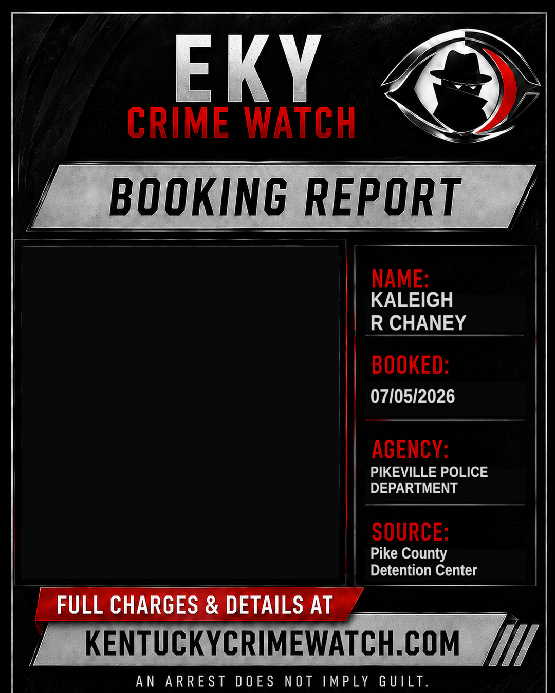 KALEIGH R CHANEY booking report card