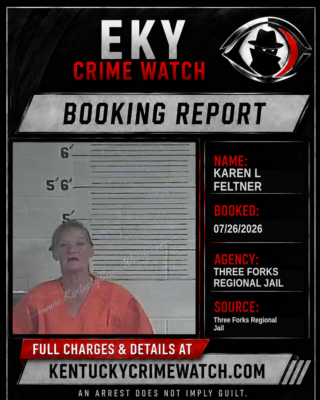 Karen l Feltner booking report card