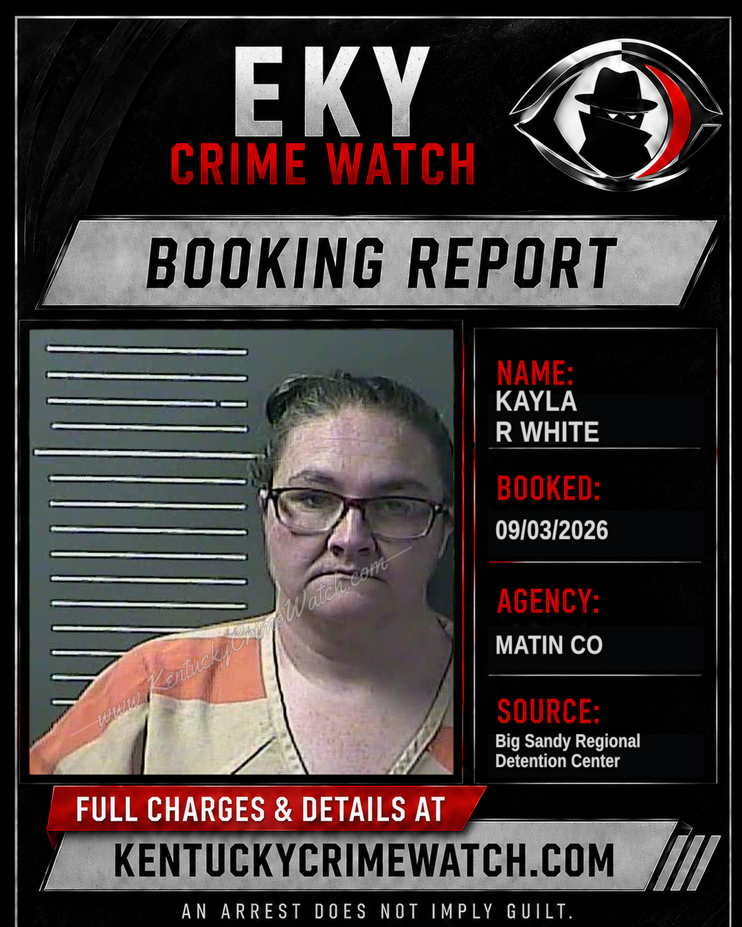 KAYLA R WHITE booking image
