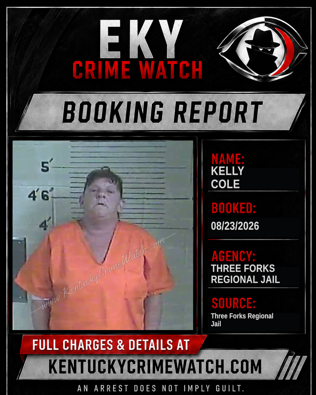Kelly Cole booking image