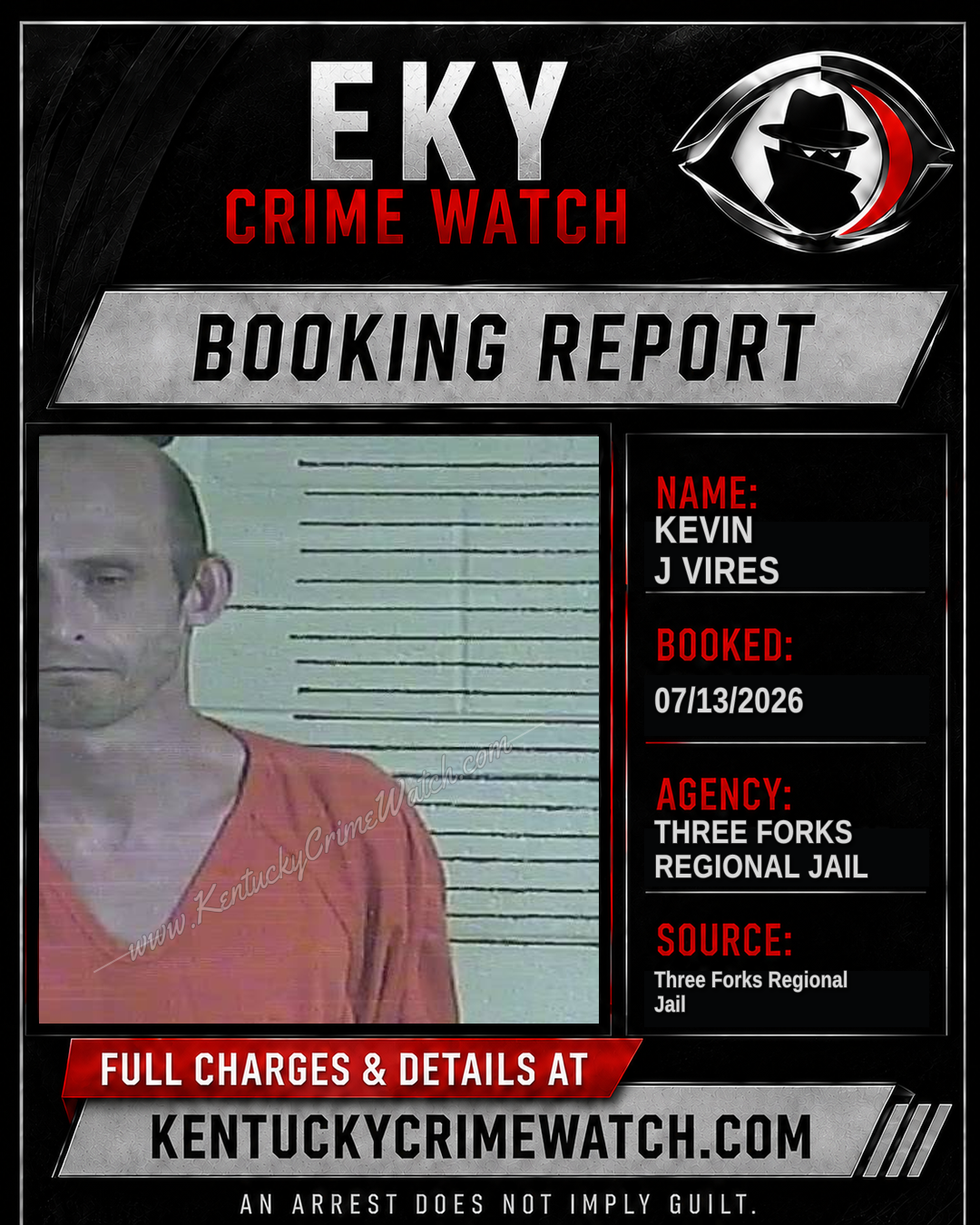 Kevin J Vires booking image