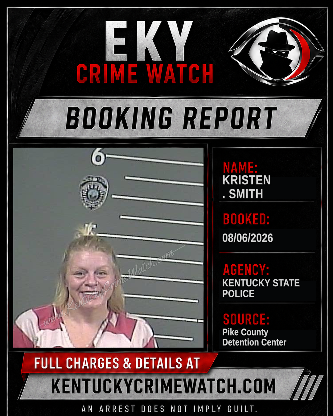 KRISTEN . SMITH booking report card