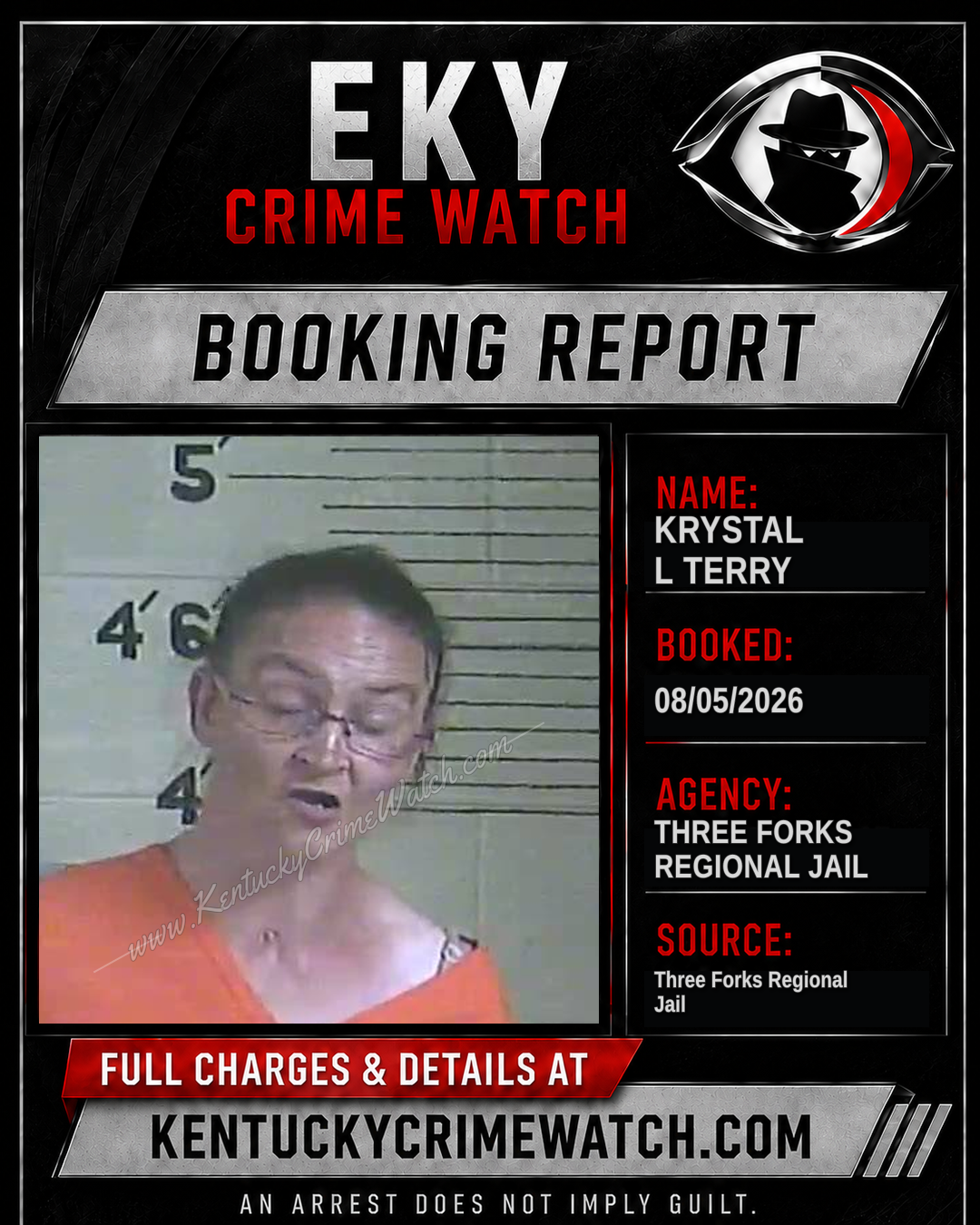 Krystal L Terry booking report card