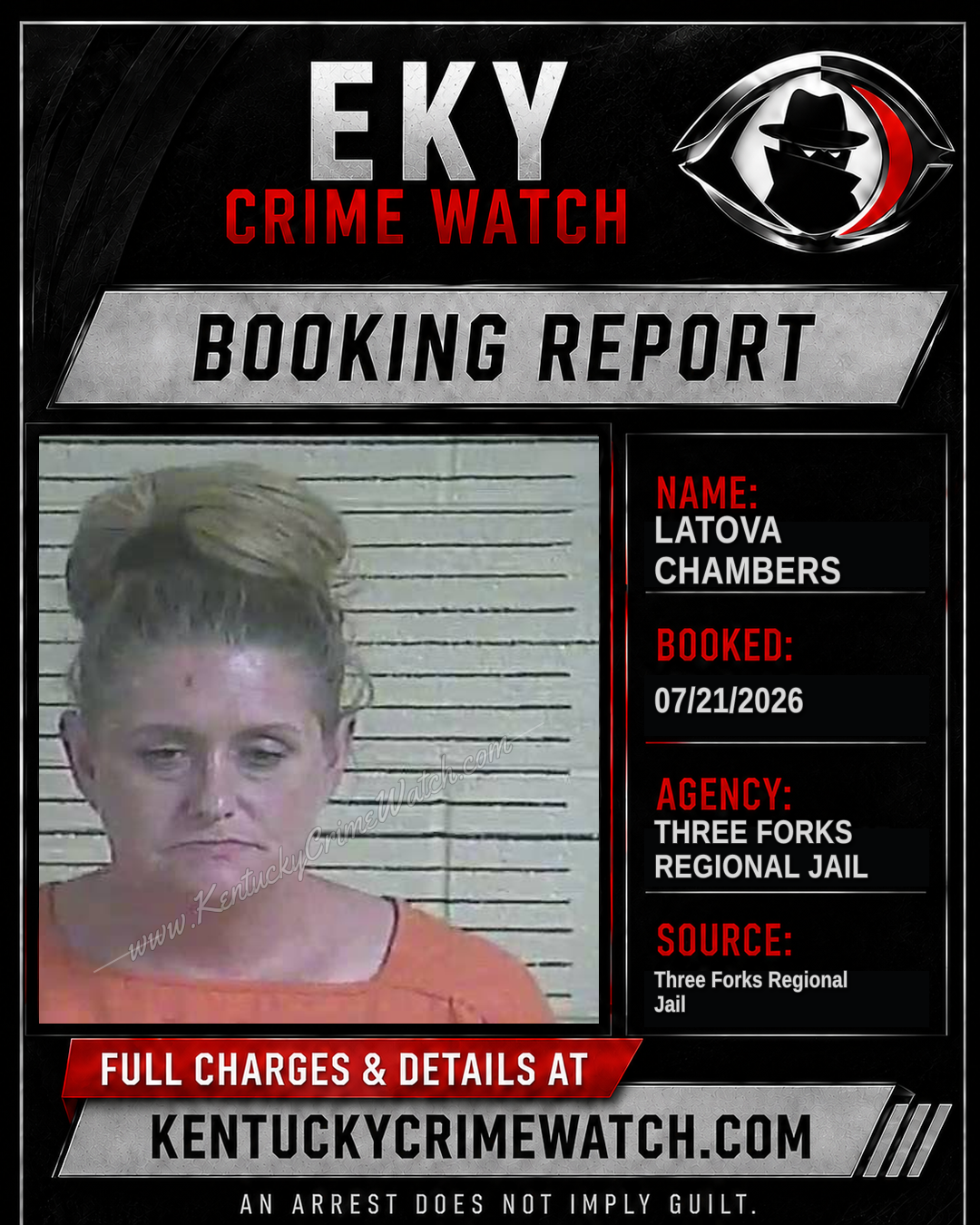 Latova Chambers booking report card