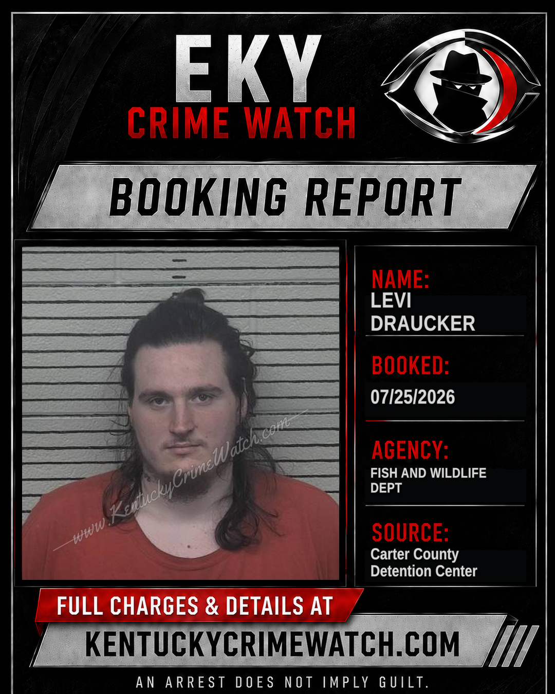 LEVI DRAUCKER booking report card