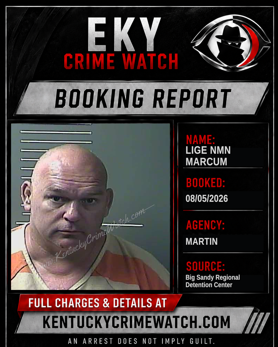 LIGE NMN MARCUM booking report card