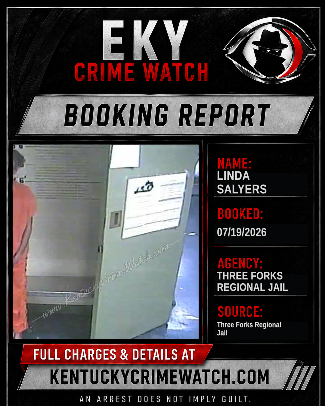 Linda Salyers booking report card