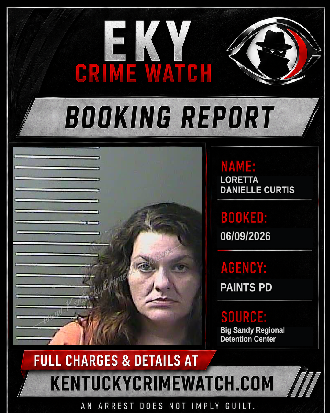 LORETTA DANIELLE CURTIS booking image