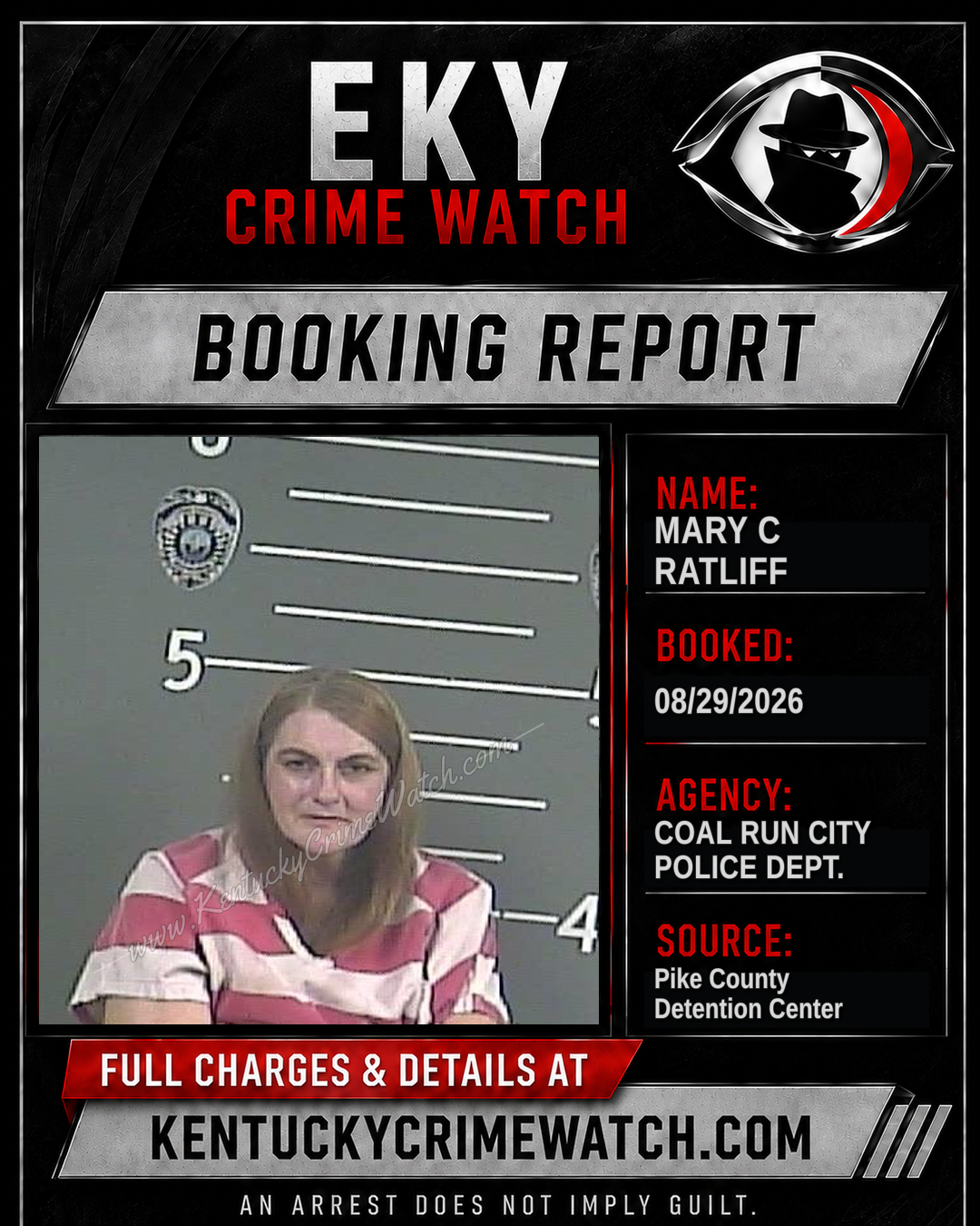 MARY C RATLIFF booking image