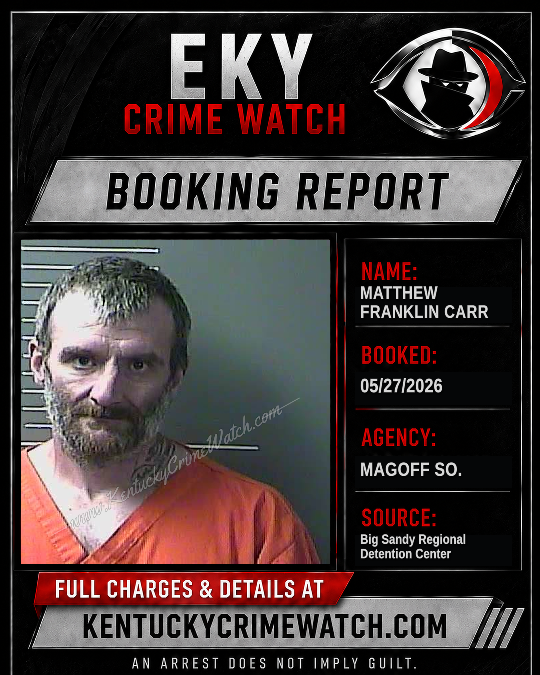 MATTHEW FRANKLIN CARR booking image