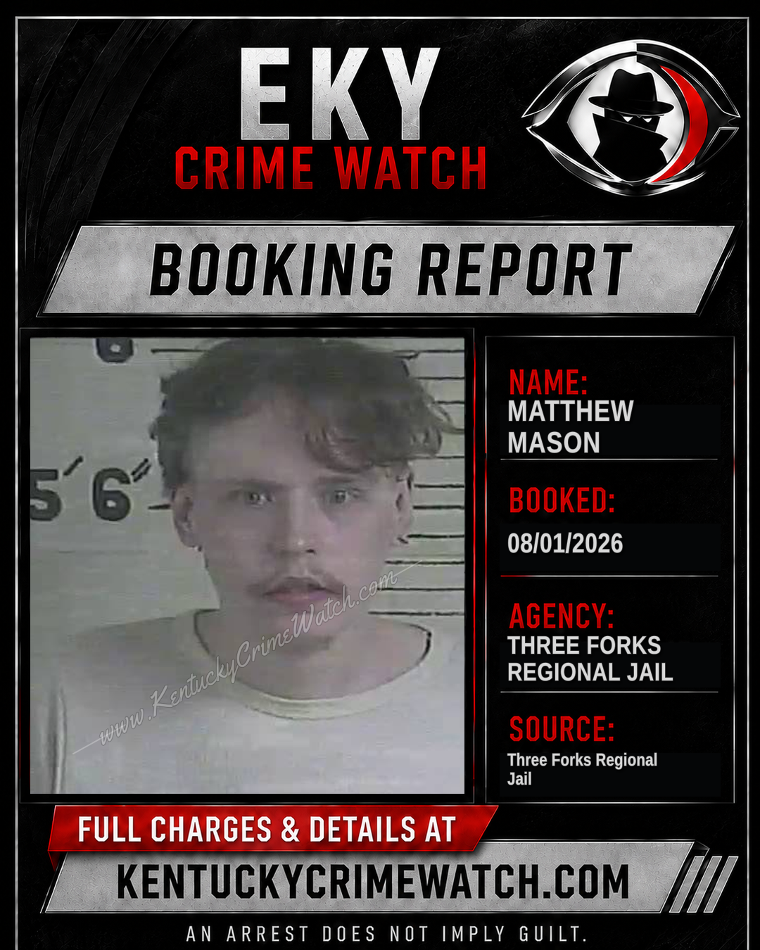 Matthew Mason booking report card