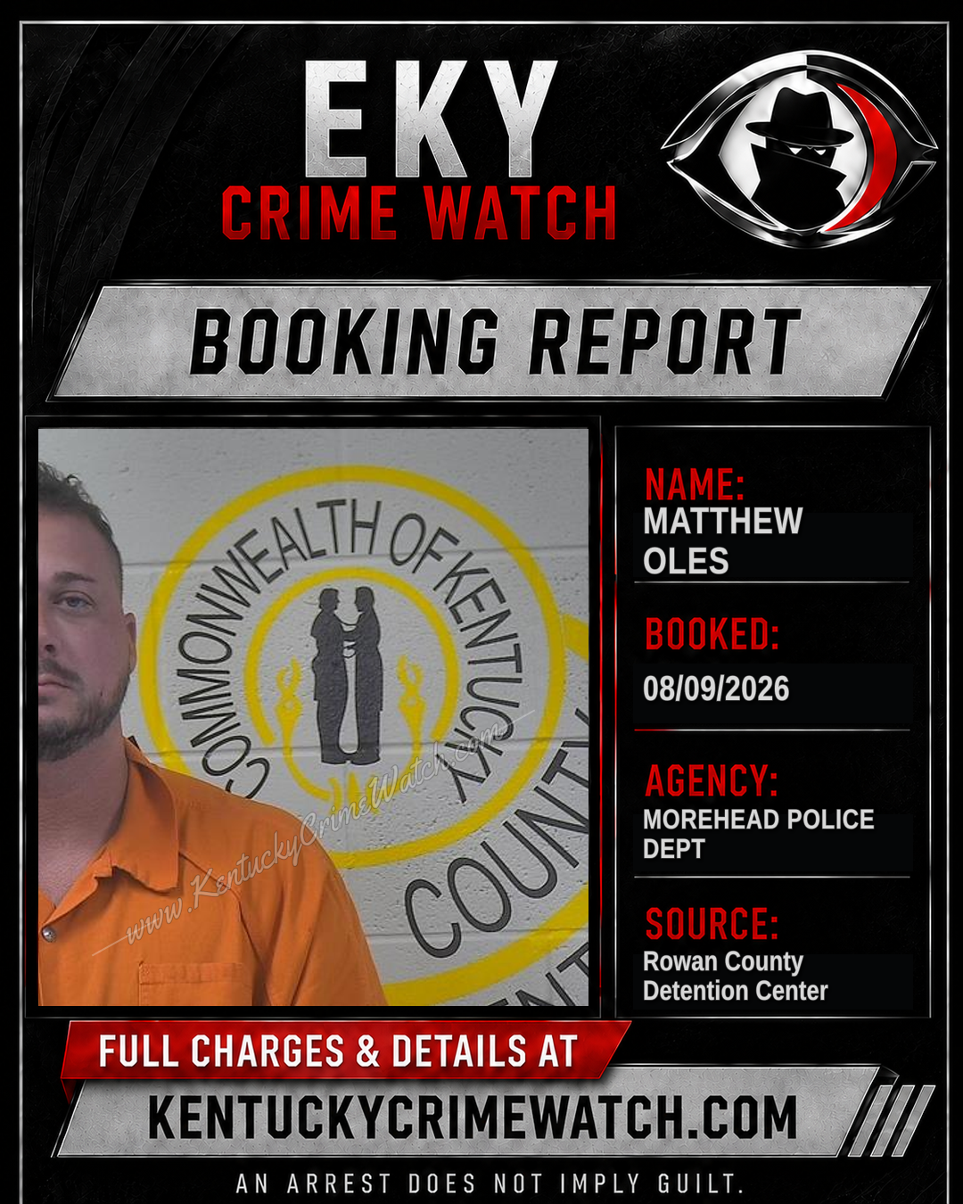MATTHEW OLES booking report card