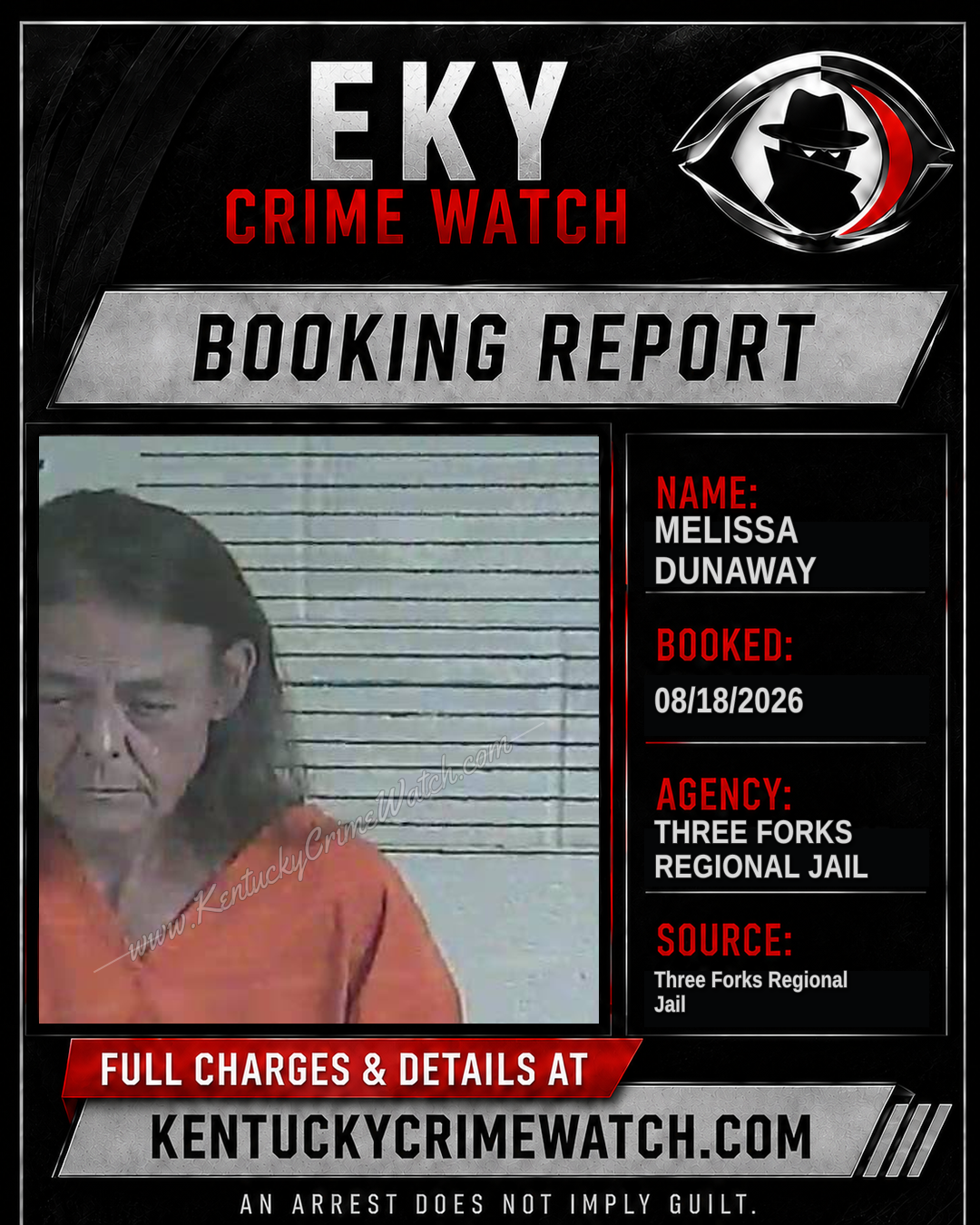 Melissa Dunaway booking image