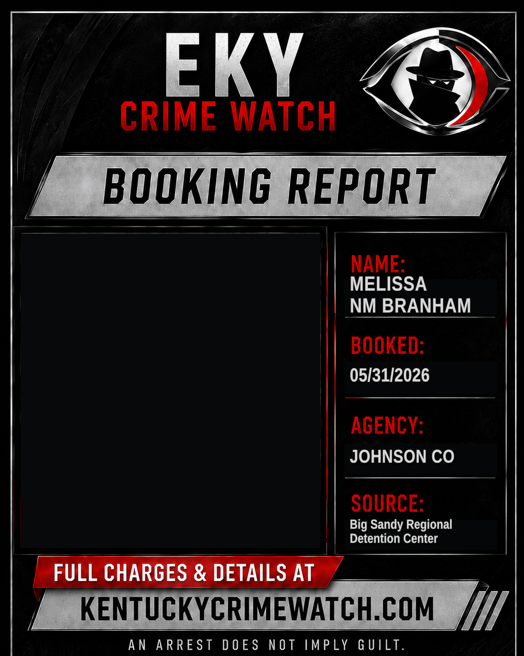 MELISSA NM BRANHAM booking report card