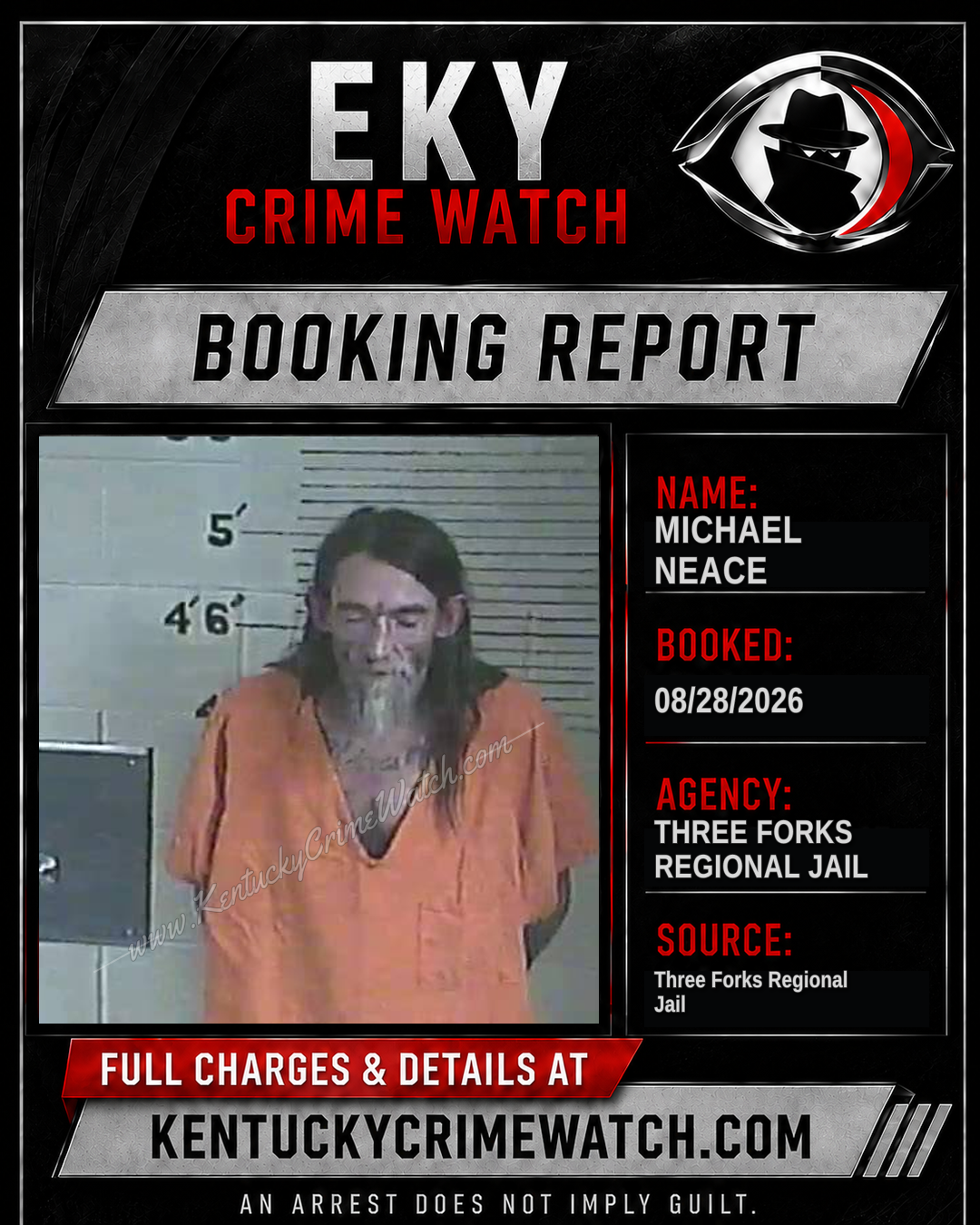 Michael Neace booking report card