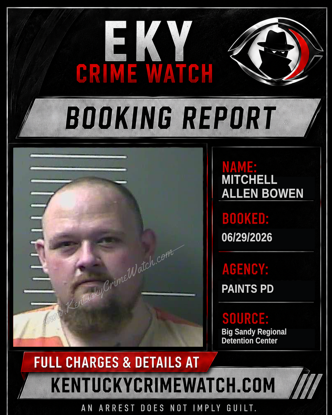 MITCHELL ALLEN BOWEN booking report card