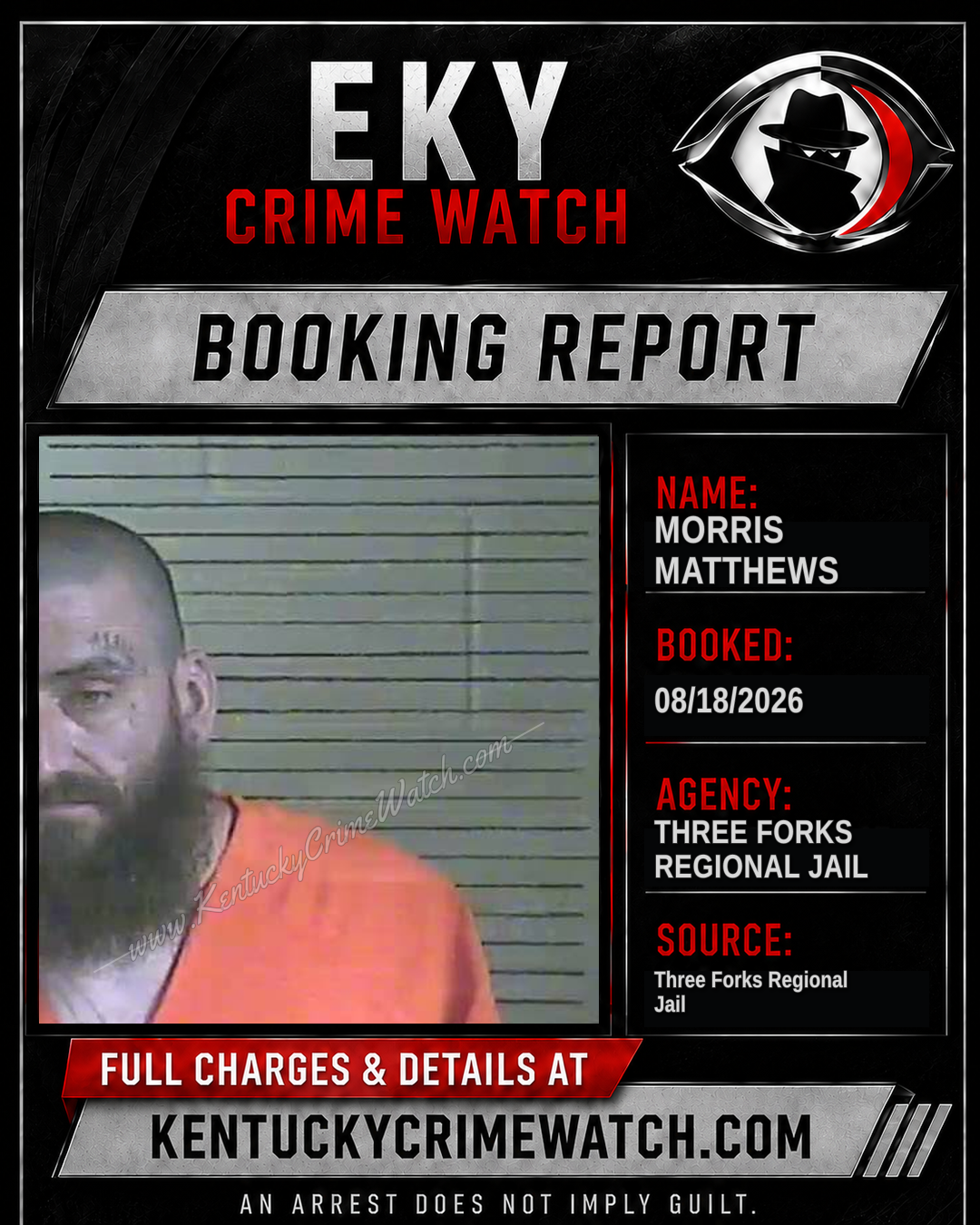 Morris Matthews booking report card