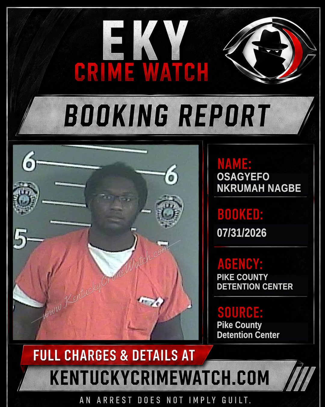 OSAGYEFO NKRUMAH NAGBE booking report card