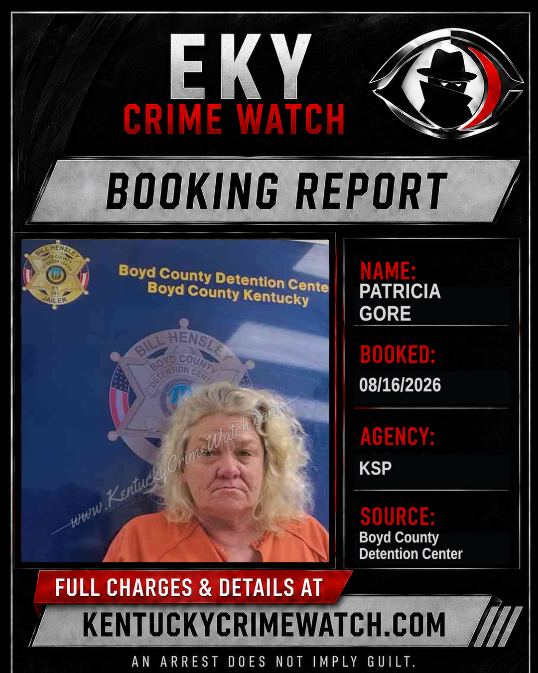 PATRICIA GORE booking image