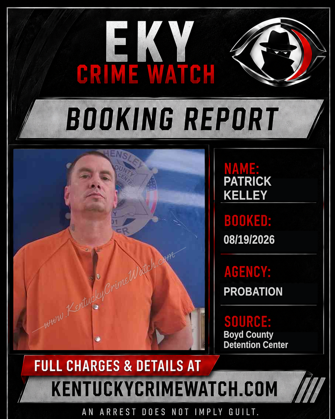 PATRICK KELLEY booking image
