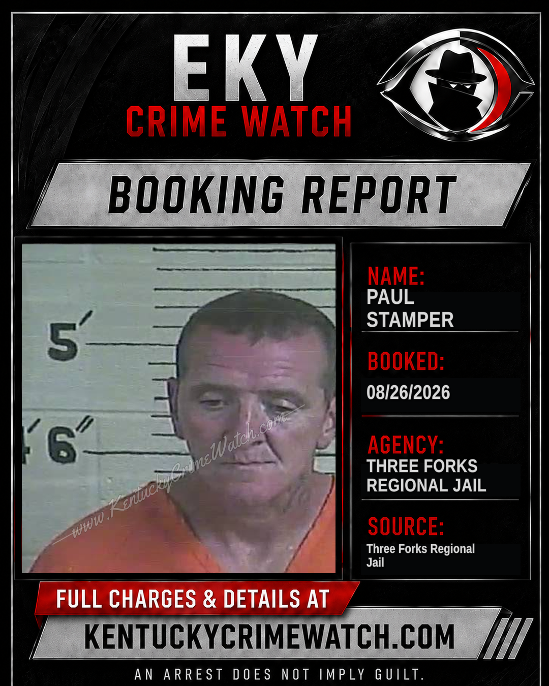 Paul Stamper booking report card