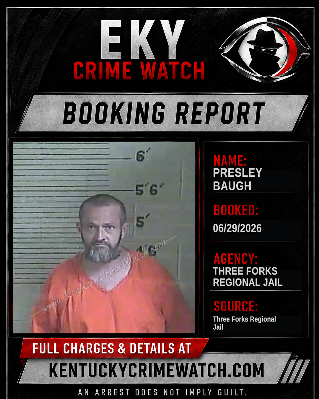 Presley Baugh booking image