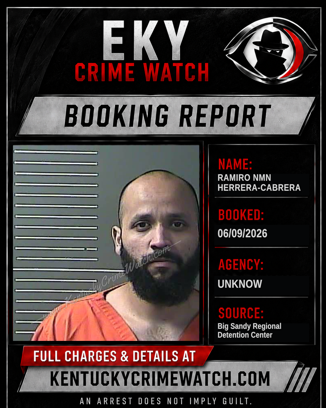 RAMIRO NMN HERRERA-CABRERA booking report card