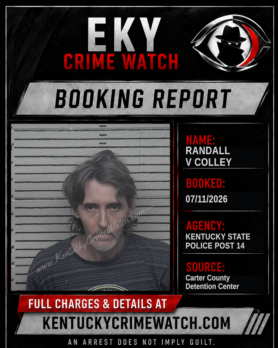 RANDALL v COLLEY booking report card