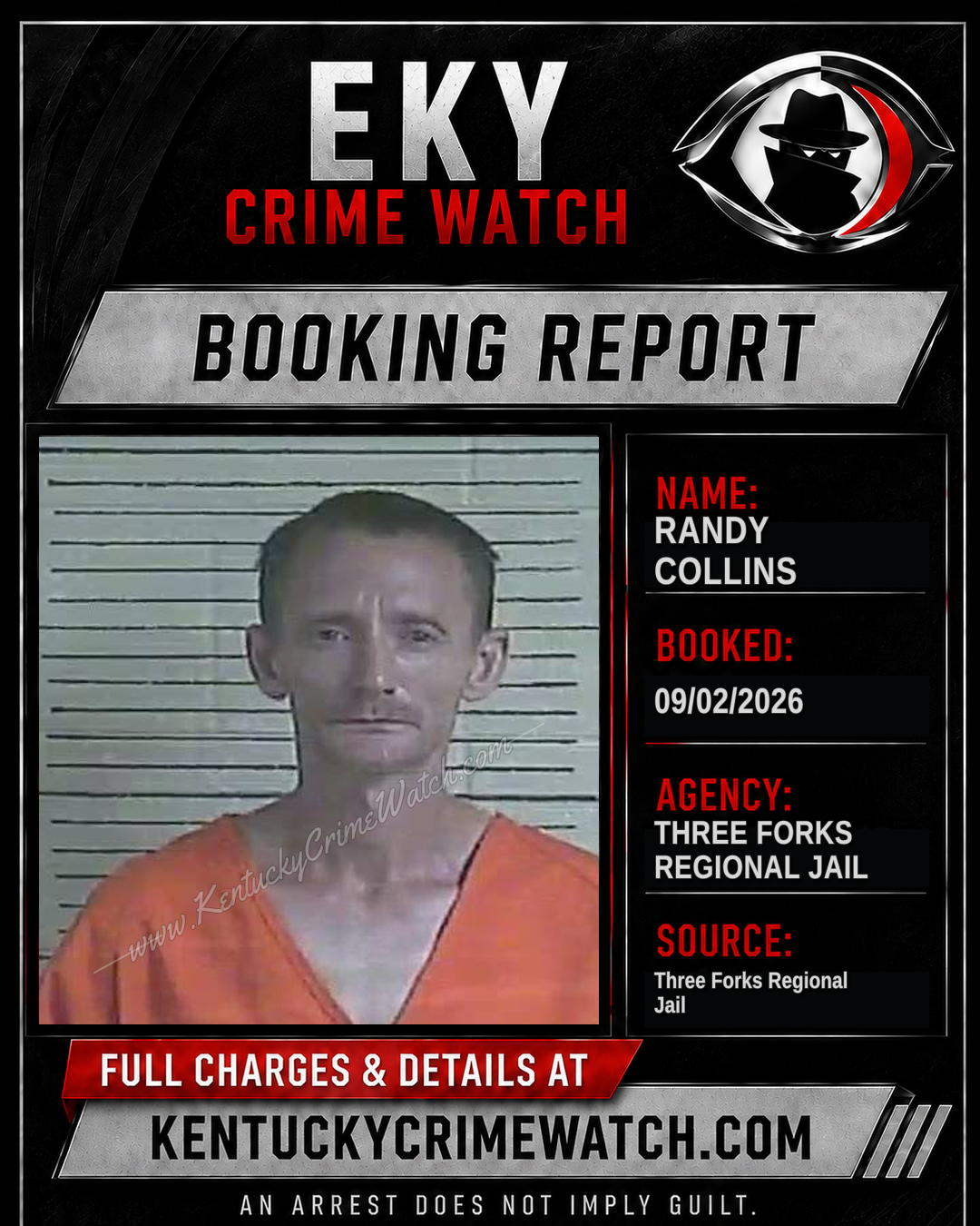 Randy Collins booking report card