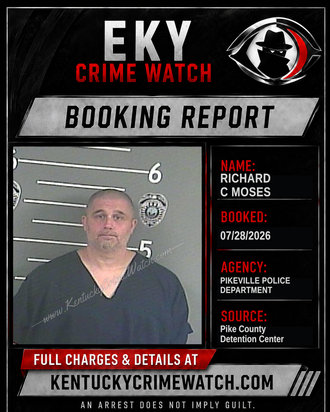 RICHARD C MOSES booking report card
