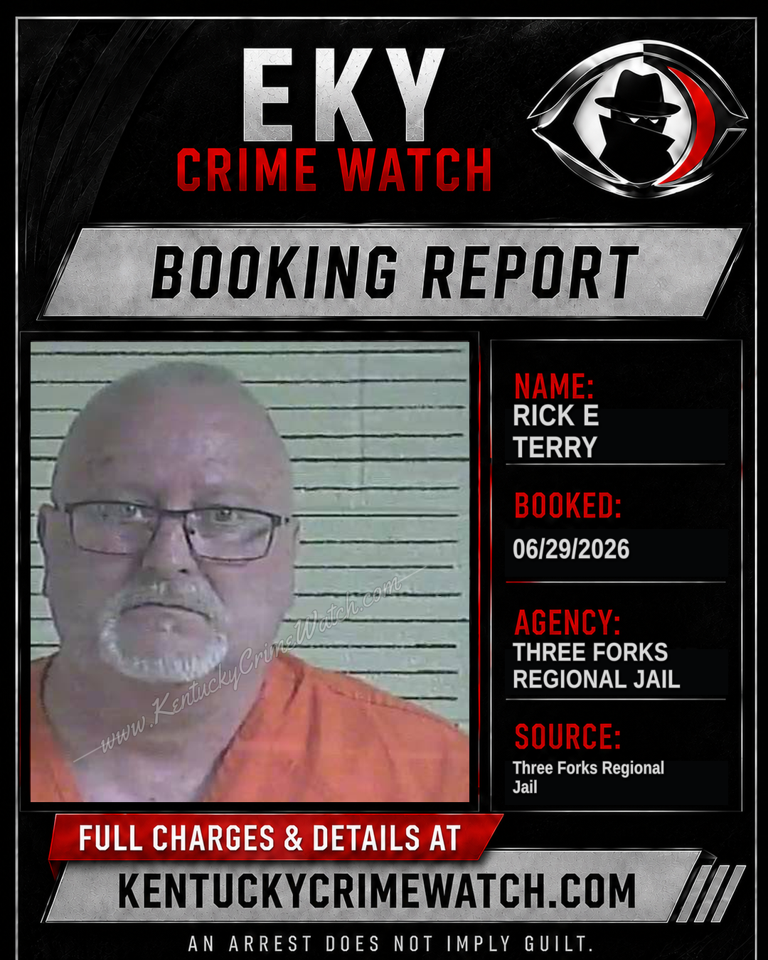 Rick E Terry booking report card