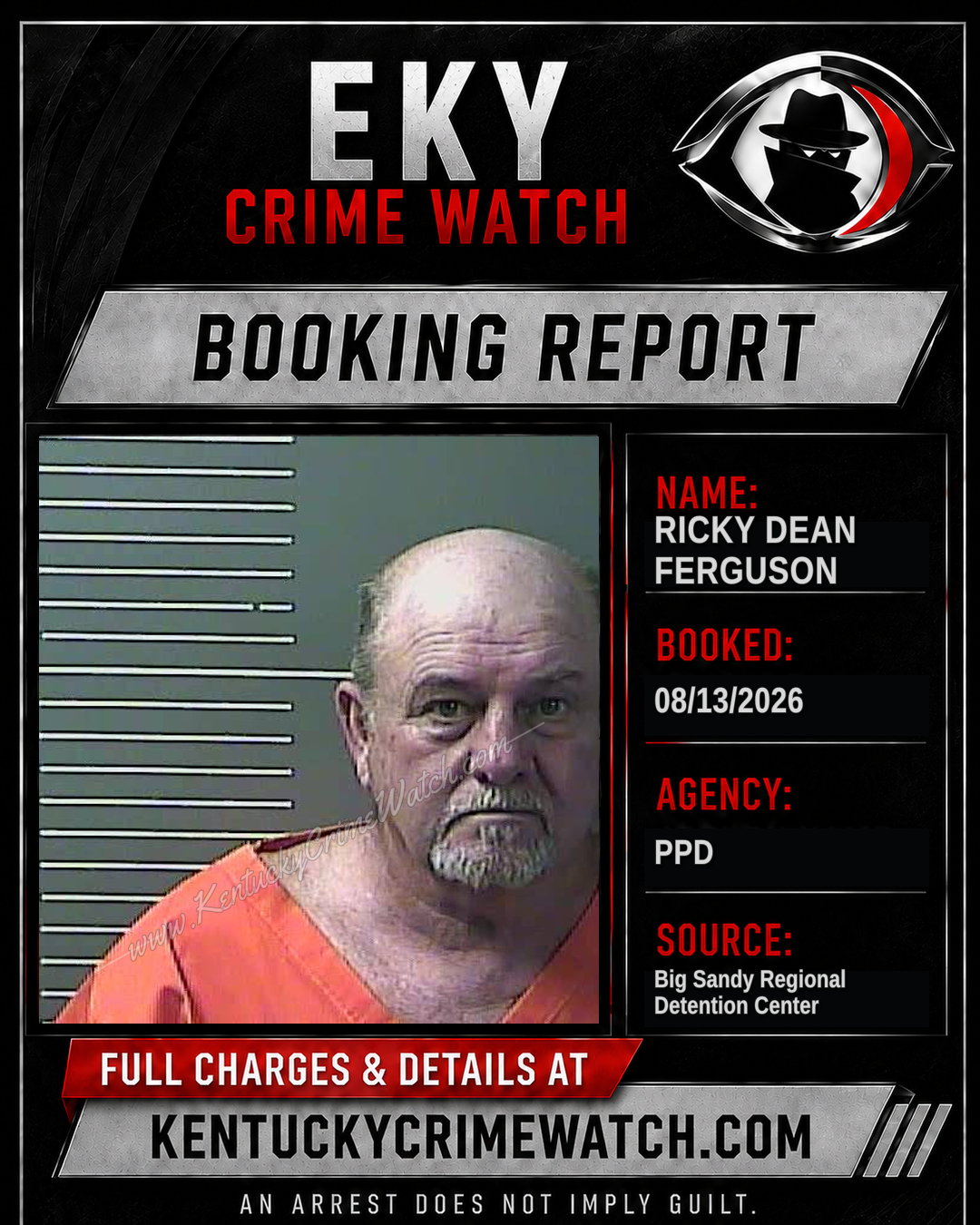 RICKY DEAN FERGUSON booking report card